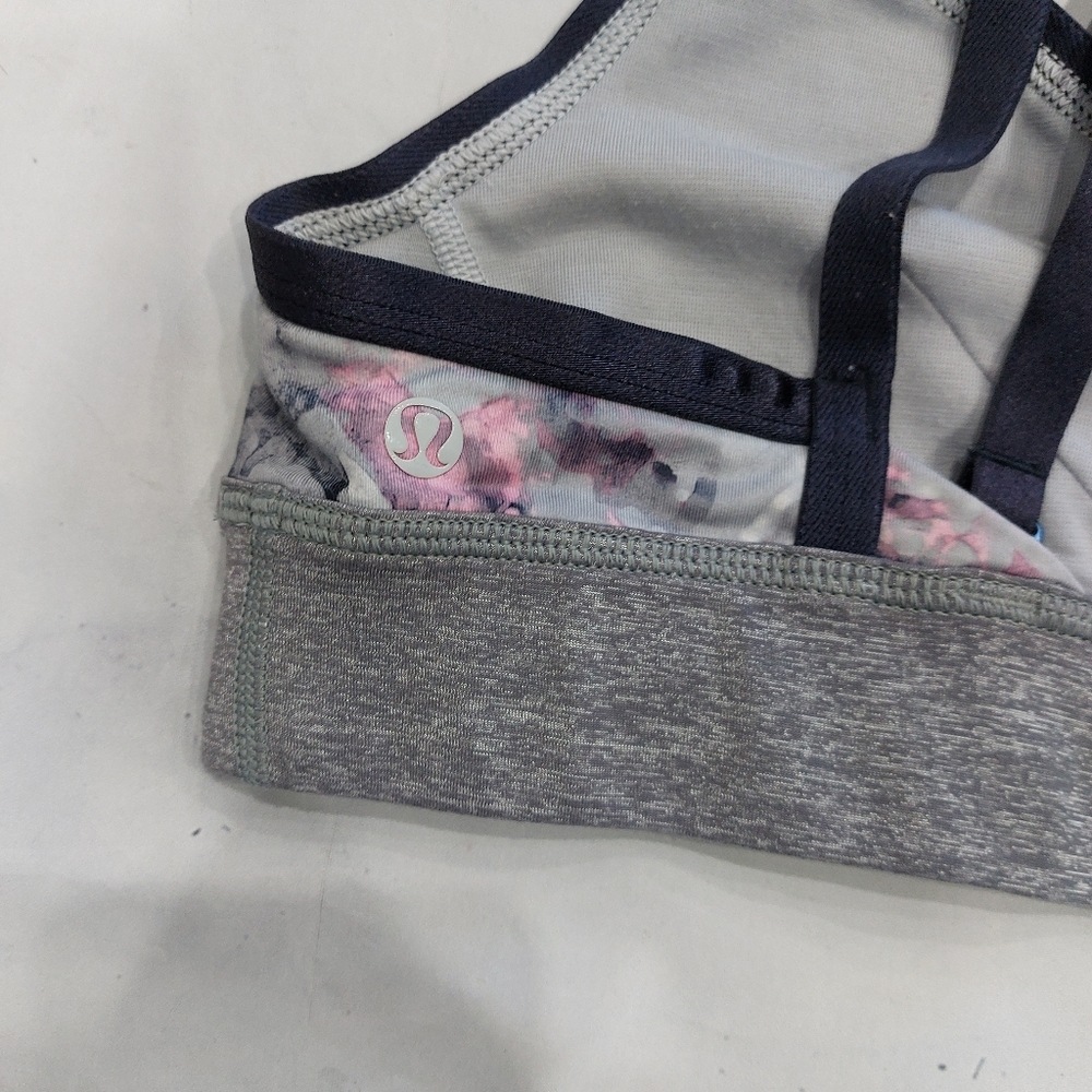 Lululemon If You're Lucky Bra Moody Mirage White Deep Navy Heathered Slate - Picture 4 of 5